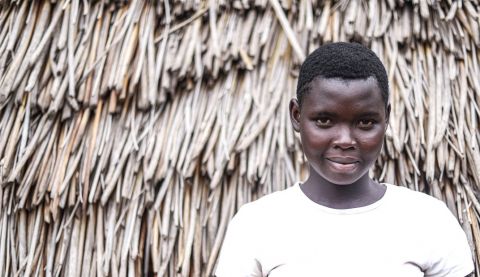 Purity, 13, attends an ActionAid-supported catch-up centre in Kenya, where she is getting the education that is her right.