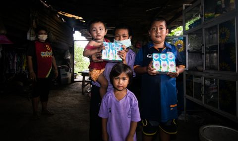 Distribution of Covid-19 food support in Thailand