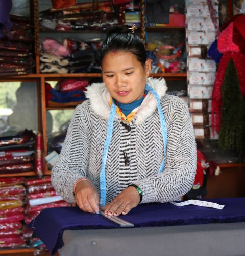 Mina is sewing a brighter future for her family  