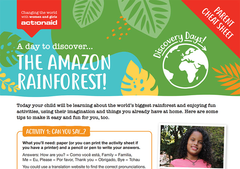 Rainforest activity parents guide