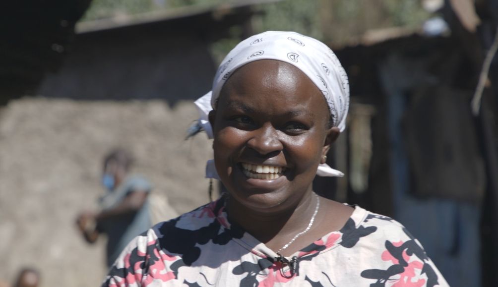 Wanja at the opening of a new water, sanitation and hygiene (WASH) facility opened in City Carton, an informal settlement in Majengo, in the outskirts of Nairobi (Kenya’s capital).