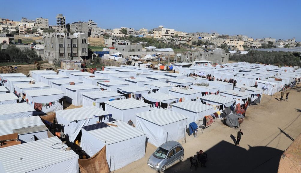 Camps set up for displaced people in Rafah. ActionAid Palestine.