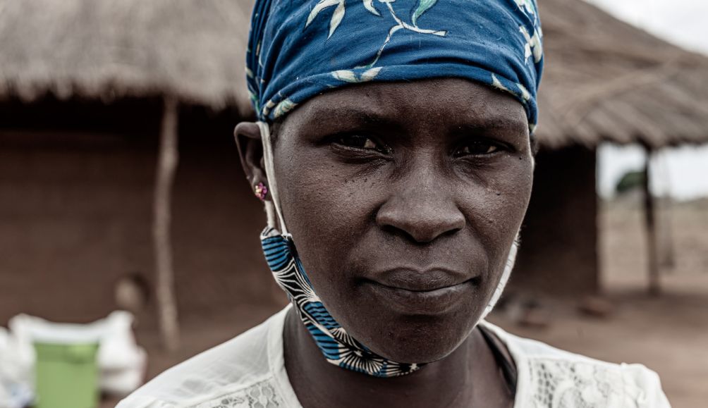 Francisca, 29, has received support from ActionAid following conflict in Mozambique during the pandemic