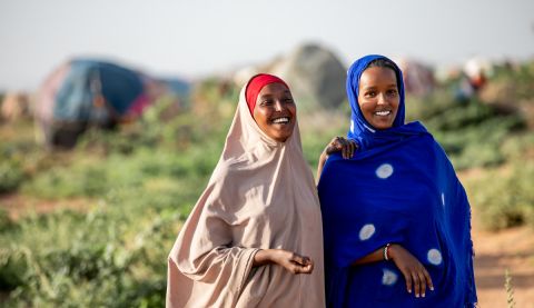 Hibaq (15) and Nimco (19), sisters living in a camp for internally displaced people in Somaliland.