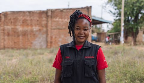 Esther, an ActionAid humanitarian worker supporting communities affected by the East Africa food crisis.