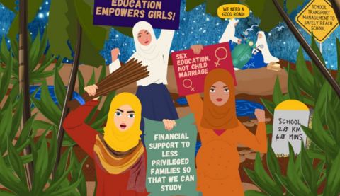 Our girl-led research project, designed and carried out by teams in Bangladesh, Ethiopia, Indonesia and the UK, provides an opportunity to shift power back to girls and express their power to make change.