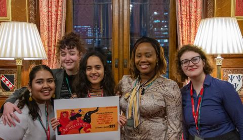 Community campaigners at a parliamentary event