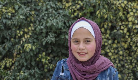 Since the earthquake, Jumana, 11, has been unable to attend school. One day, Jumana wishes to become a doctor to help the children who were trapped under the rubble caused by the earthquake.