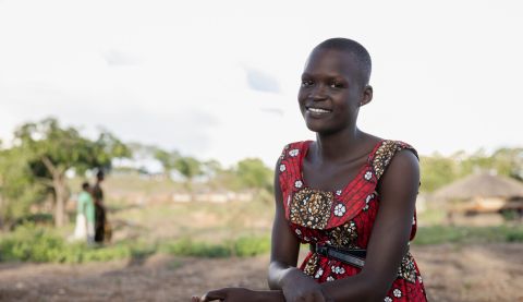 Susan, from Uganda, has enjoyed receiving sanitary pads and learning about managing her periods at ActionAid workshops.