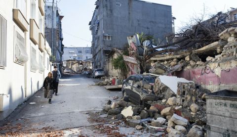 Destruction caused by the earthquake in Hatay, Turkey