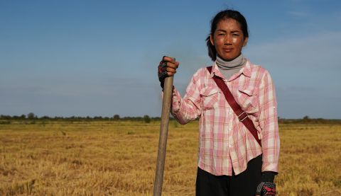 Hok is a women's leader in Cambodia, helping her community become more resilient to climate change.