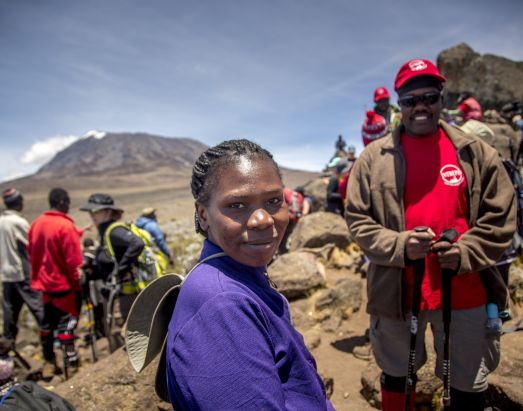 Woman looking at camera