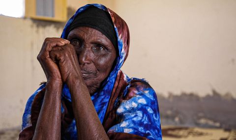Amina, 90, from Somaliland, says this is the worst drought she's experienced in her life
