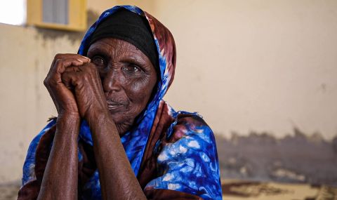 Amina, 90, from Somaliland, says this is the worst drought she's experienced in her life