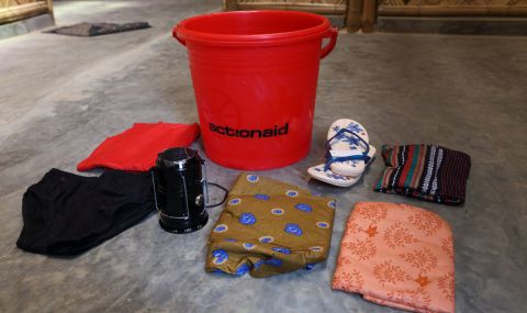 An essentials kit distributed to Rohingya refugees in Cox's Bazar, Bangladesh.