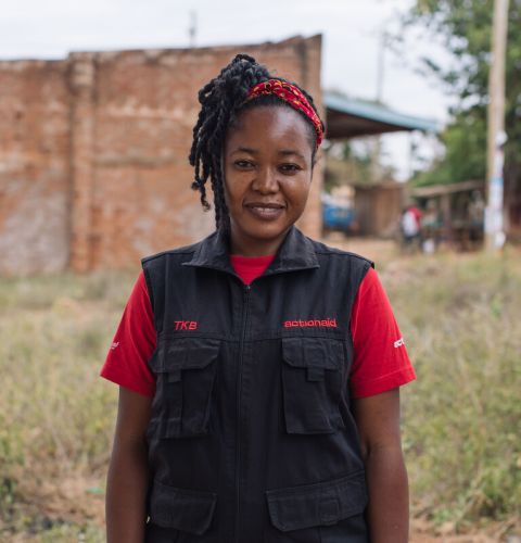 Esther, an ActionAid humanitarian worker supporting communities affected by the East Africa food crisis.