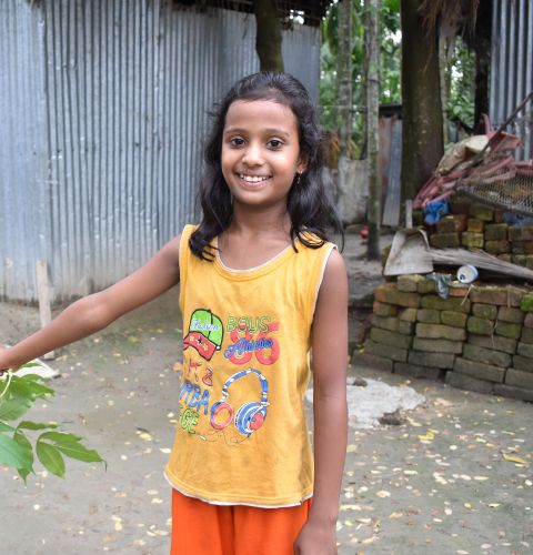 Nine-year-old Sumaiya is from Bangladesh