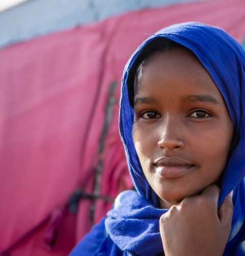 15-year-old Hibaq, a refugee from Somaliland, received menstrual products and other support from ActionAid