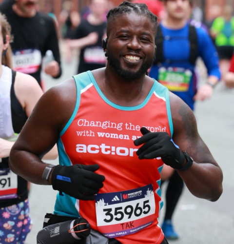 ActionAid supporter runs the Manchester Marathon 2023