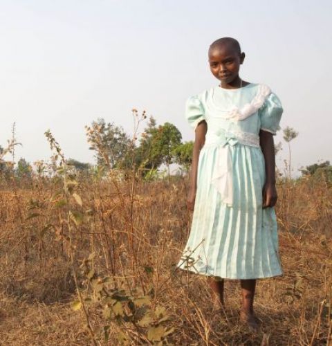 Emelyne, 11, lives in Mubavu village in Burundi, and goes to primary school