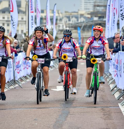 Women complete London to Brighton Cycle, 2024.