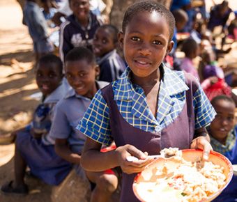 Action Aid Porridge Feeding Program at Saunyama Primary School in Nyanga District ActionAid’s feeding programme is supplying 11 primary schools with enough porridge for lunch three days a week.