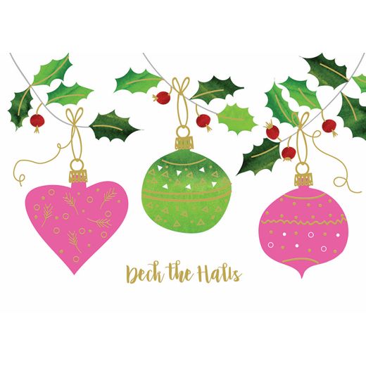 Deck the halls charity christmas card