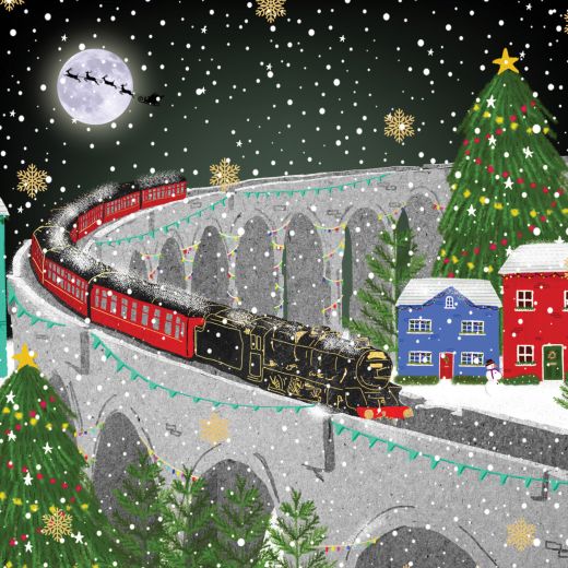 Christmas cards - Christmas train