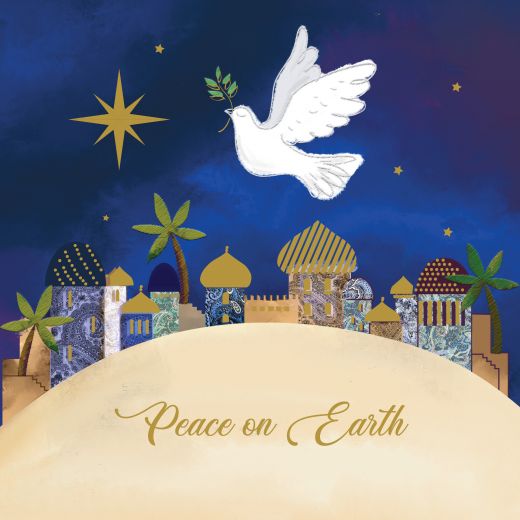 Christmas cards - peace on earth dove