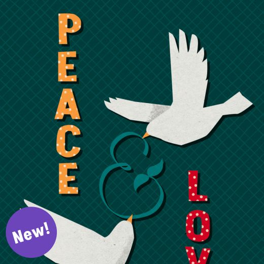 Peace Dove festive card illustrated by Meroo Seth