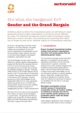 Gender and the Grand Bargain