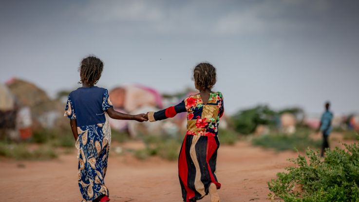 Sawde and Rahma, sisters living in a camp for displaced people in Somaliland.