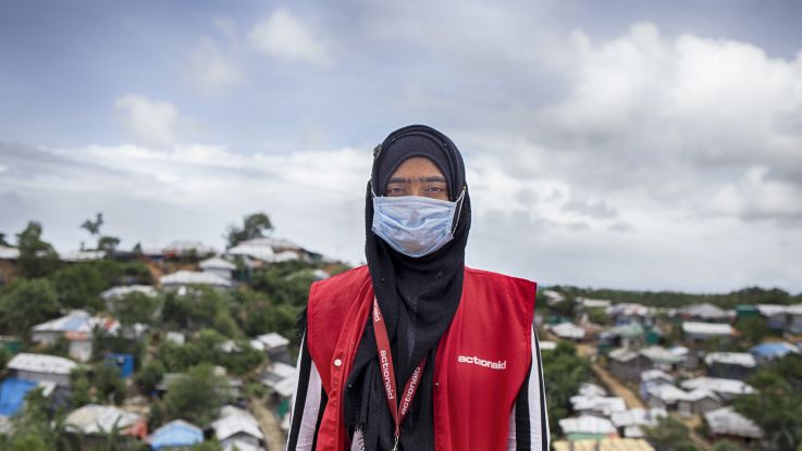 Sharmin, 21 is a case management worker for ActionAid. She supports women and girls living in the Rohingya refugee camps at Cox's Bazar, Bangladesh.