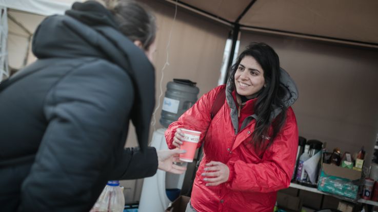 ActionAid staff working on the Zosin crossing point on the Polish Ukraine border