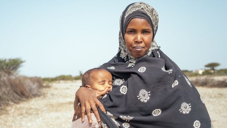 Nimco, 21, at her home in Satiile, Somaliland is suffering from the long drought in East Africa.