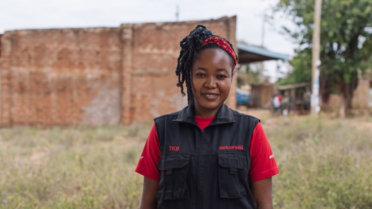 Esther, an ActionAid humanitarian worker supporting communities affected by the East Africa food crisis.