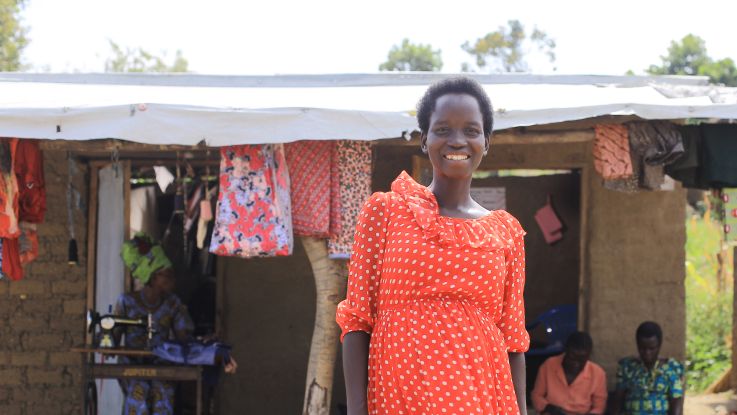 Gloria trained as a tailor, learning how to sew and run her own small business