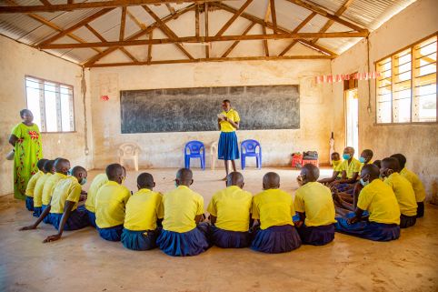 A girl leading a session of the Girls’ Forum in Kilifi, Kenya.