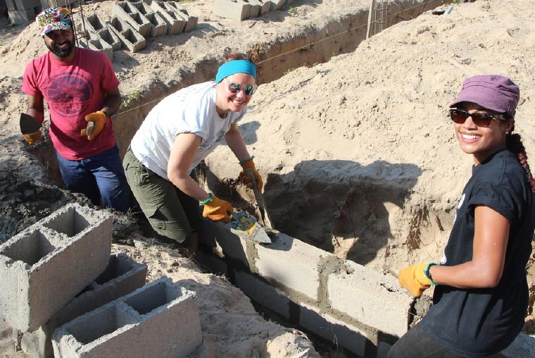 Building houses in Mozambique